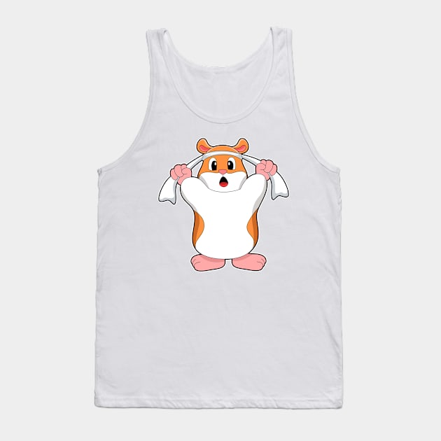 Hamster with Towel Tank Top by Markus Schnabel